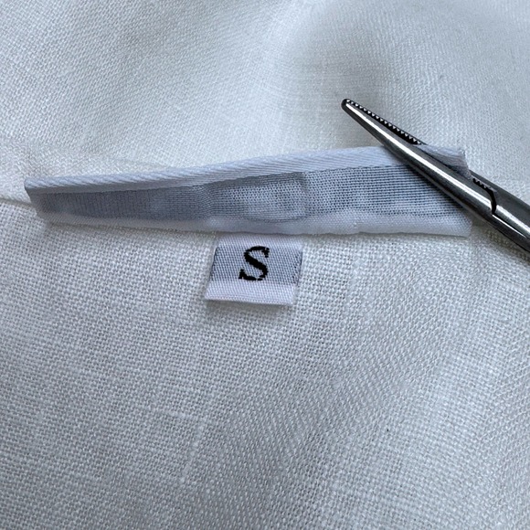 BRYN WALKER 100% Linen Oversized Top SMALL Ivory 3/4 Sleeve Lagenlook Minimalist - Picture 6 of 9